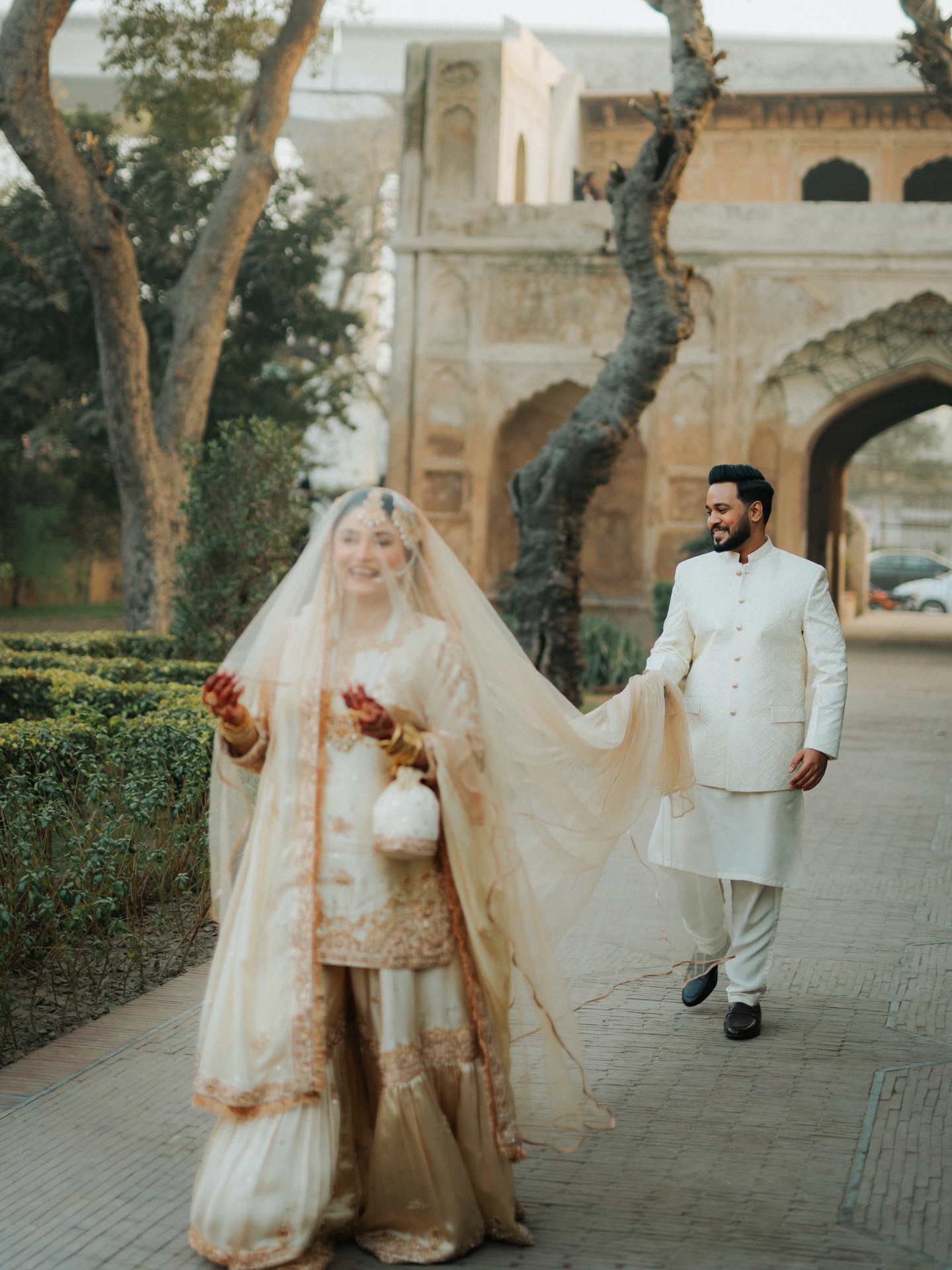 Gold Soft Net Bridal Dupatta with Gold Scatter US